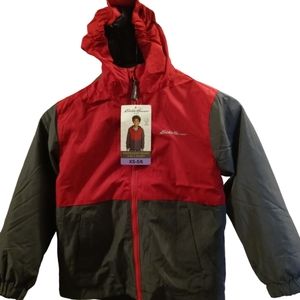Eddie Bauer Kids Jacket, Red and Grey, XS-5/6